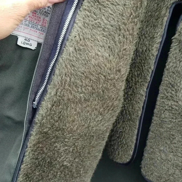 Vintage London Fog Maincoats Army green 40 Long winter coat - Picture 7 of 17